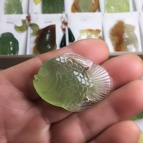 岫玉未镶嵌颈饰纯天然岫玉