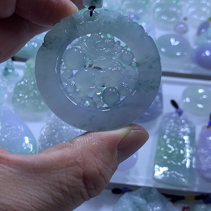 翡翠未镶嵌项链天然翡翠A货吊坠