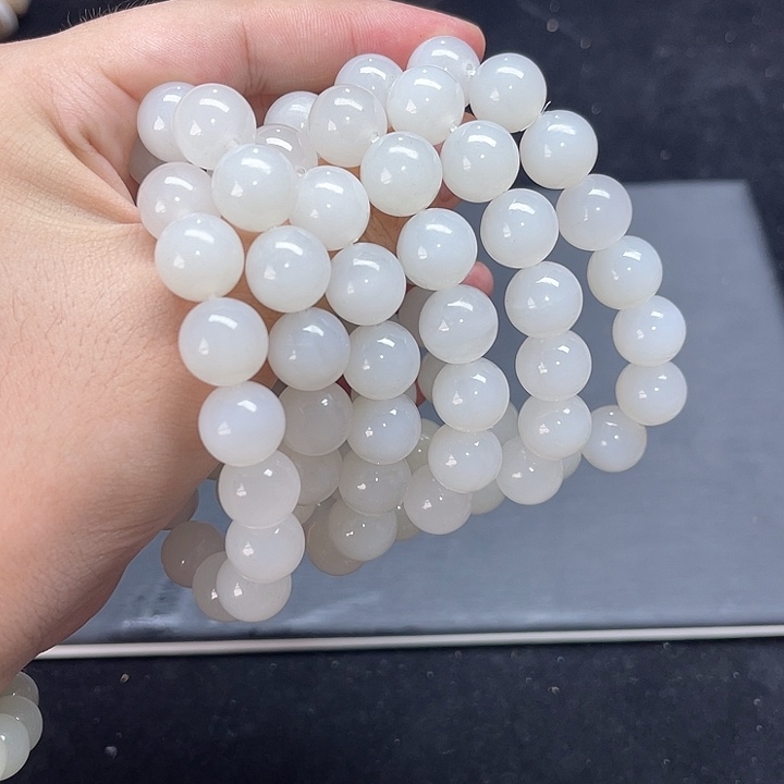和田玉未镶嵌颈饰青海白玉手串卡14多样性发一