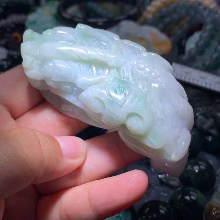 翡翠颈饰未镶嵌保真天然A货翡翠