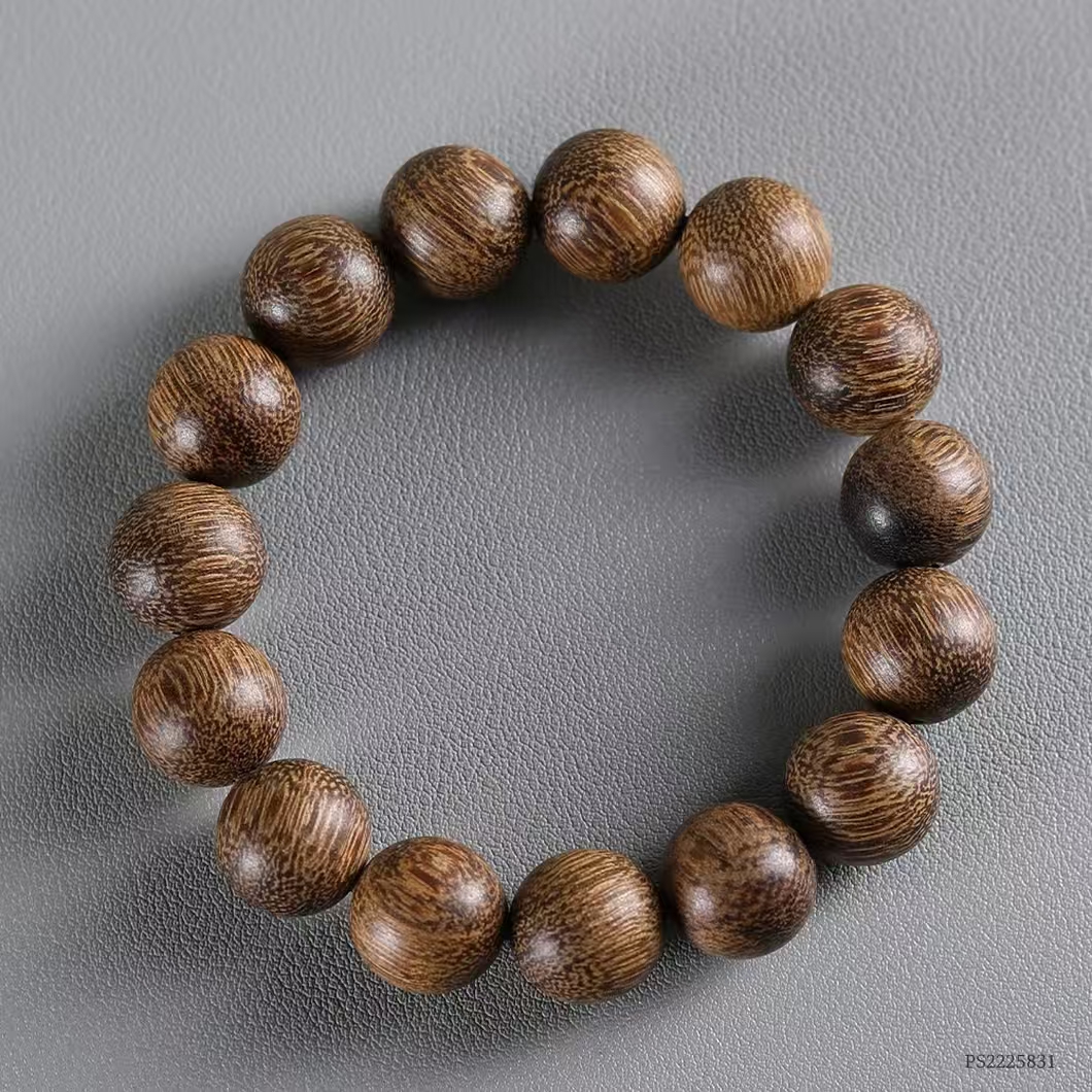 增香沉香木沉香木15mm圆珠单圈手串（无礼盒） S1542