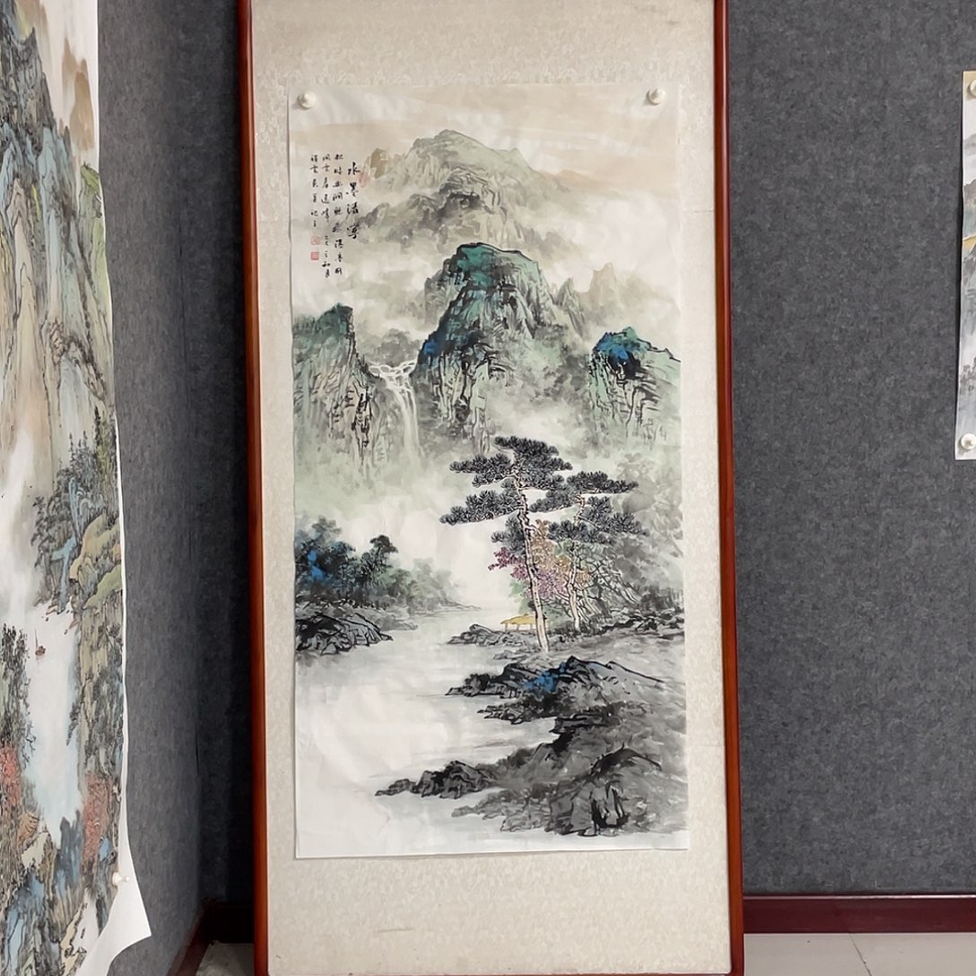 小***a国画四尺画芯 捡漏 不带框