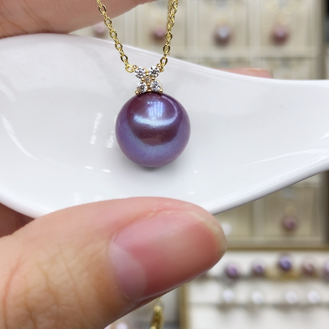 淡水珍珠颈饰银S925镶嵌