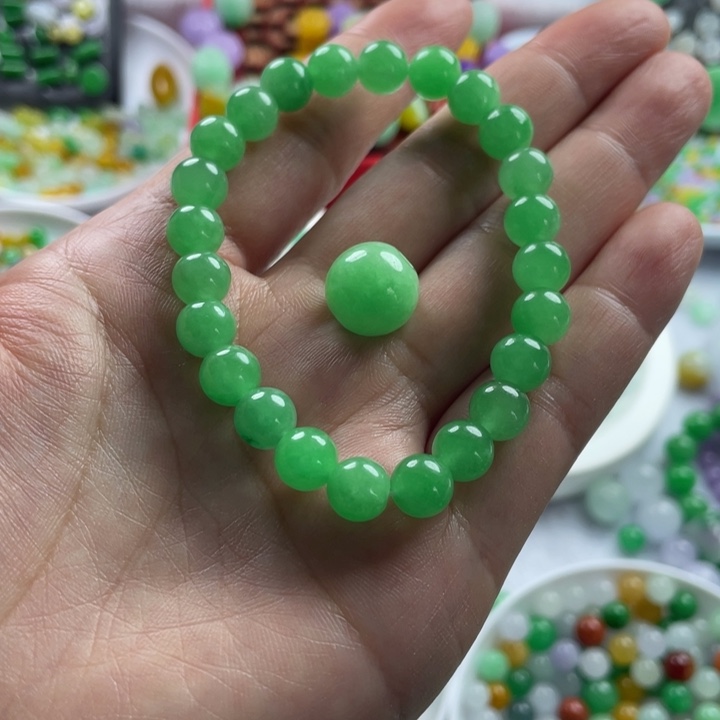 ⁽***༄非金属卡8绿色珠珠24颗➕卡12➕绿色1颗