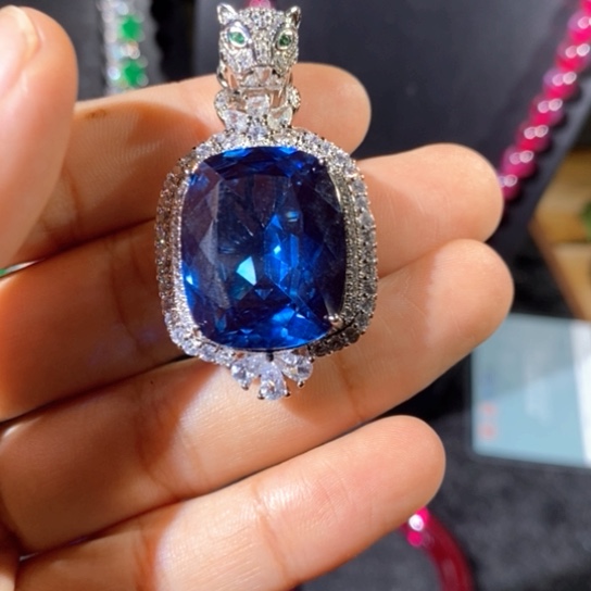 红宝石戒指银S925镶嵌