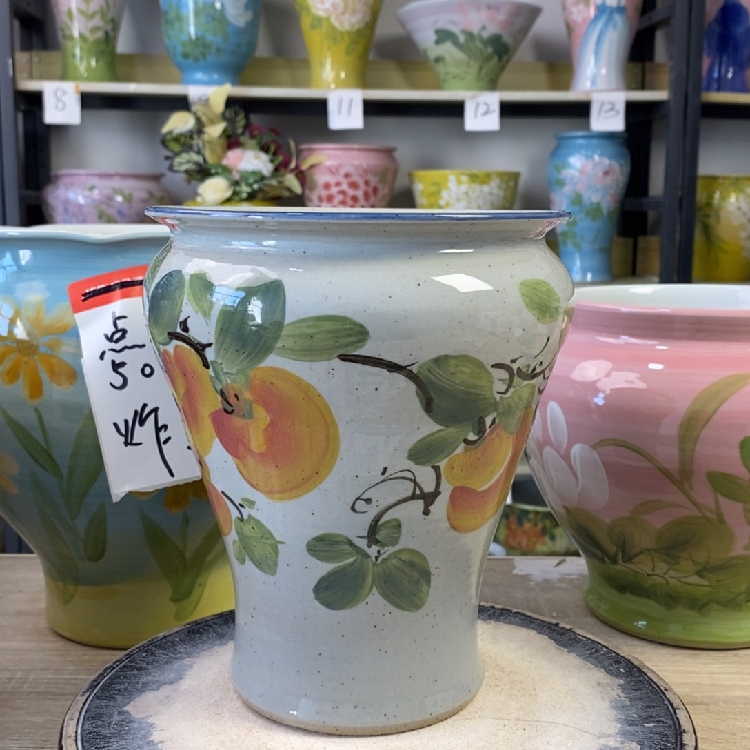 景德镇手工手绘陶瓷花盆