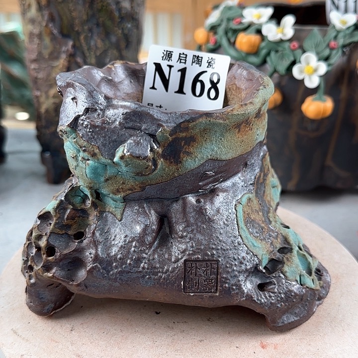 紫砂花盆景德镇陶瓷多肉花盆168