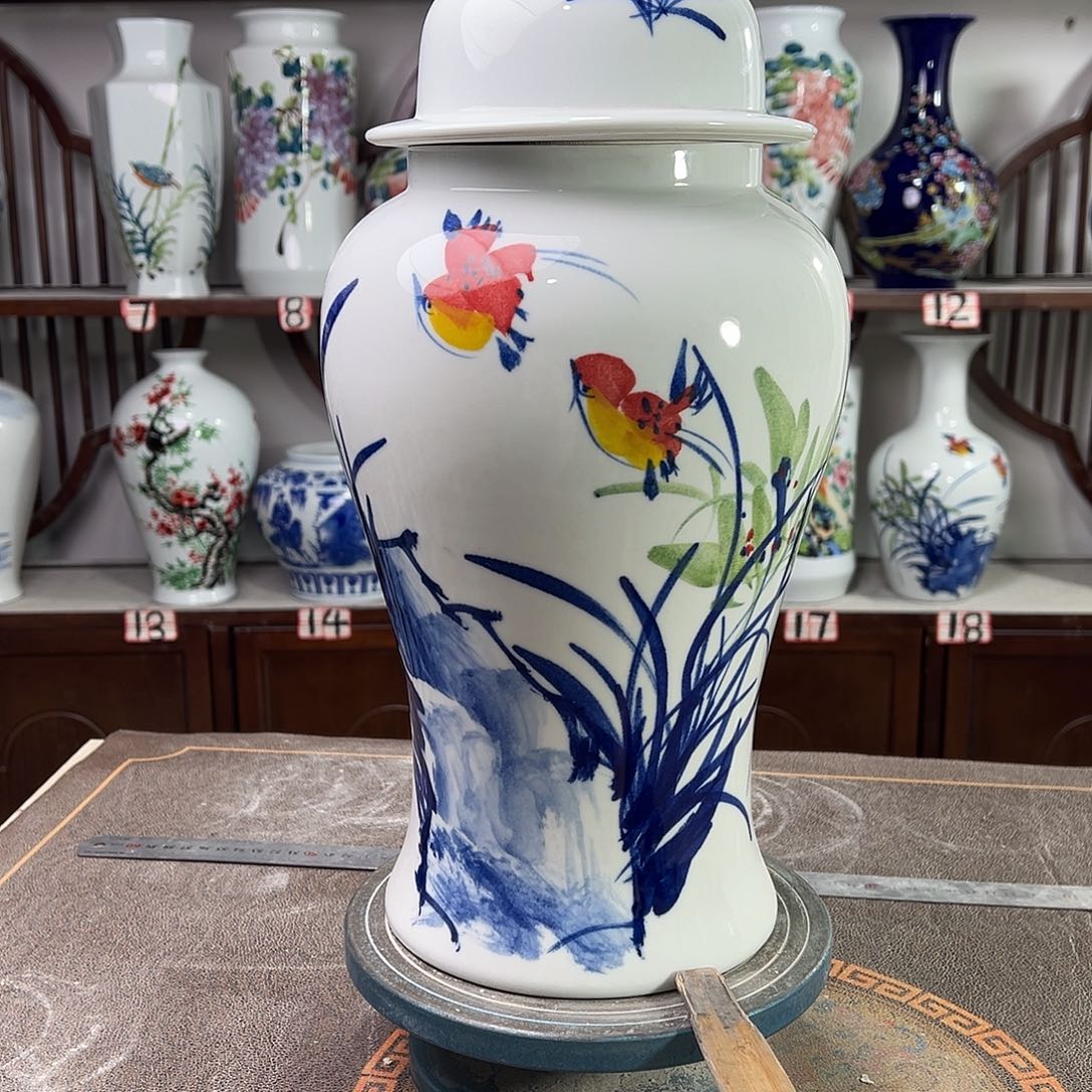 陶摆件景德镇陶瓷将玉