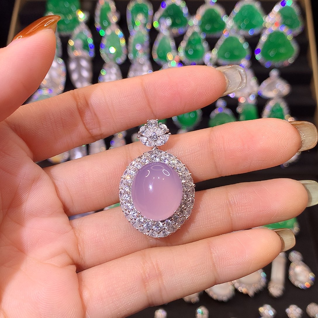 元***希玛瑙/玉髓银S925镶嵌颈饰