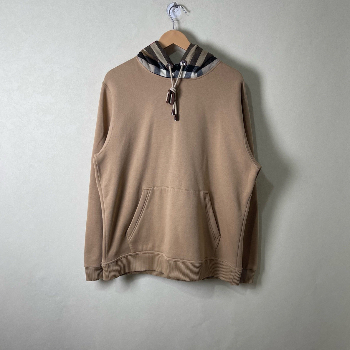 未使用 BURBERRY/博柏利 未使用 棕色格纹连帽长袖卫衣/M码