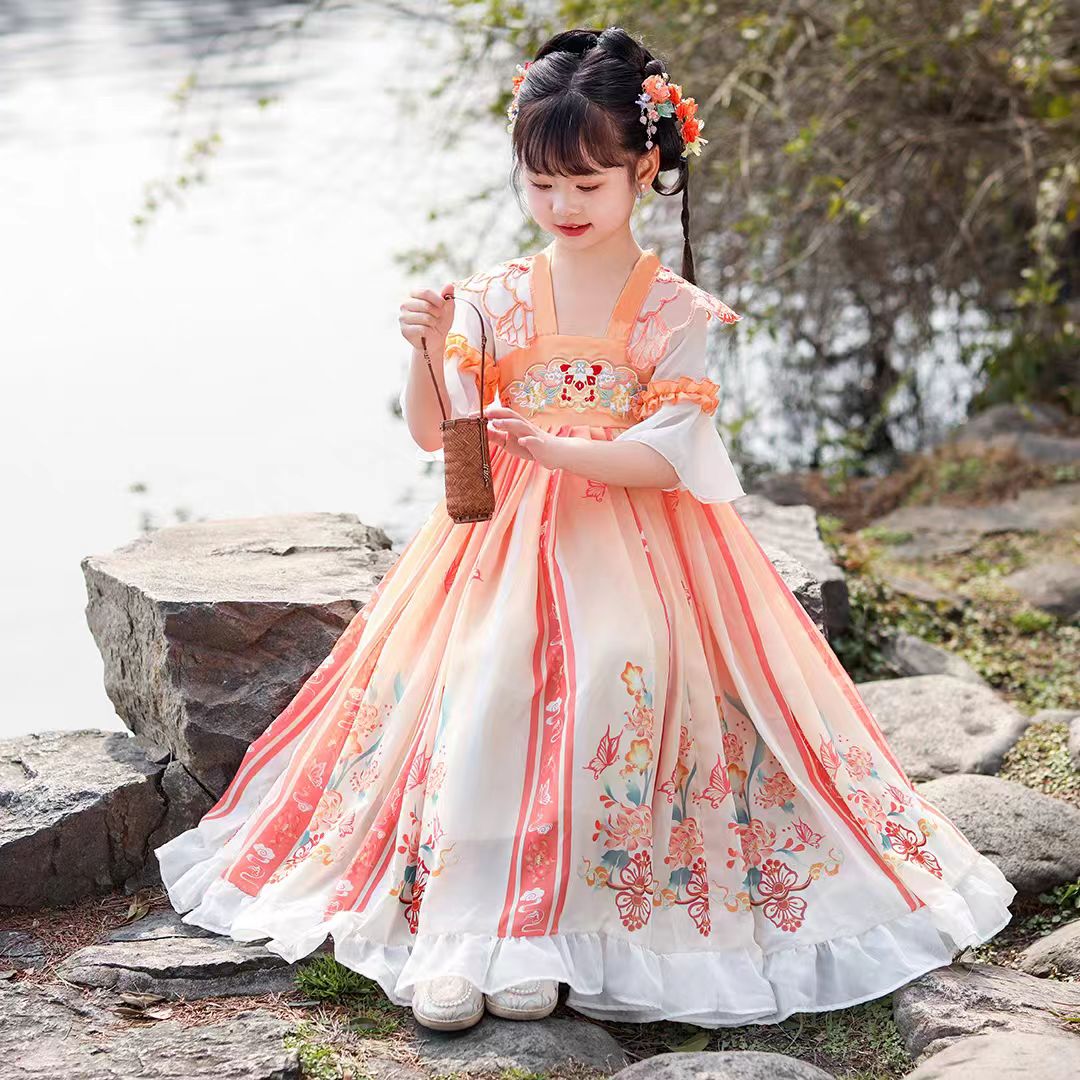 儿童汉服连衣裙库存默认瑕疵不退换