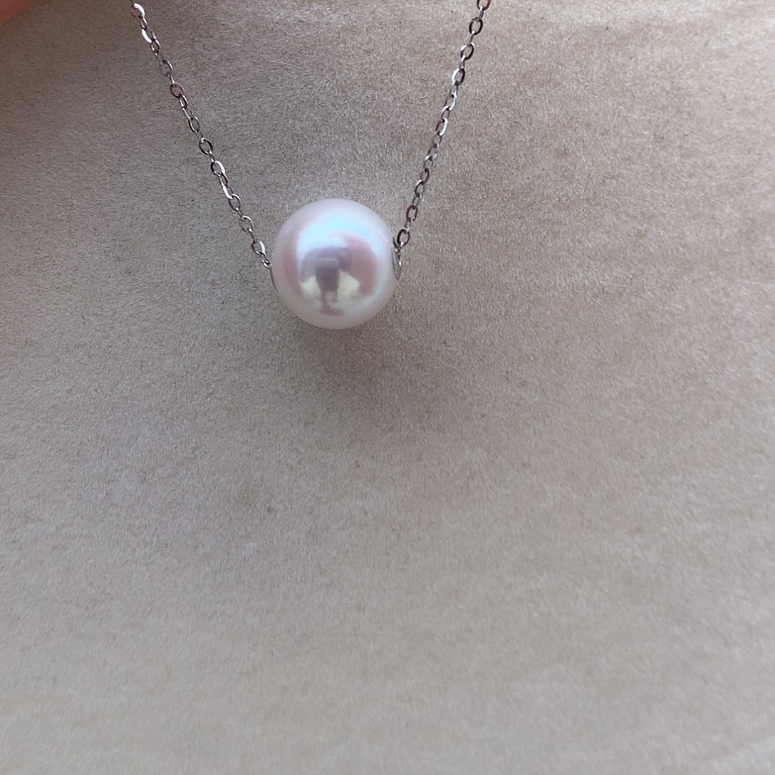 淡水珍珠10-11mm爱迪生路路通18K金镶嵌