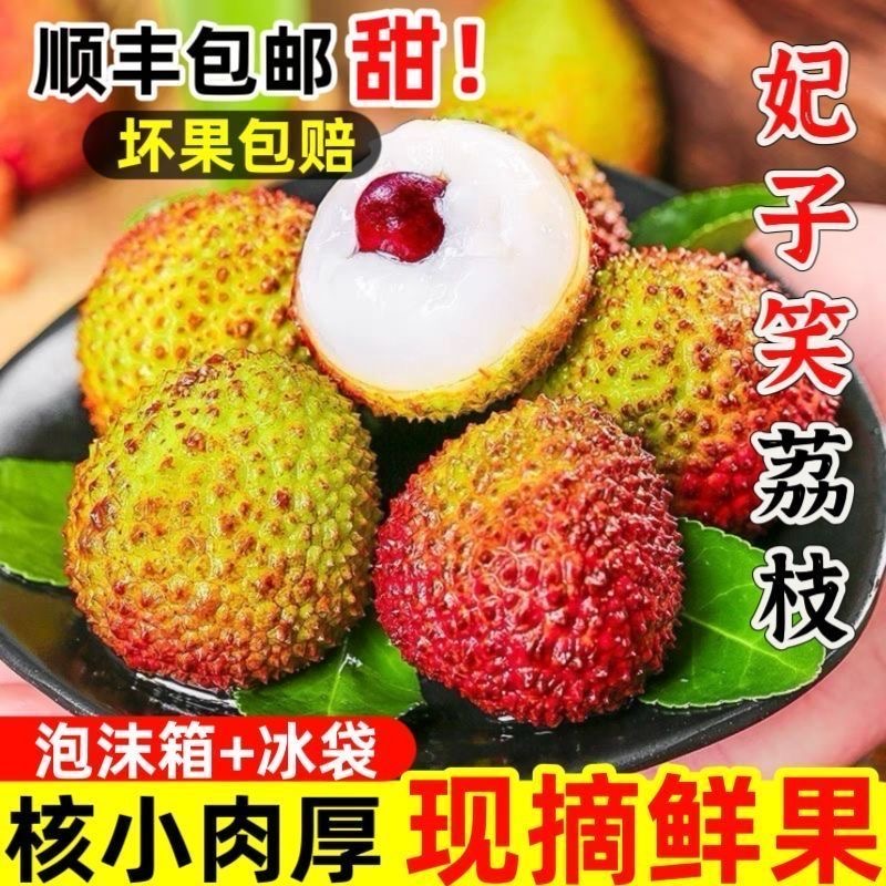 【明天到】正宗妃子笑荔枝新鲜水果现摘现发坏果包赔1-5斤【T】广东省