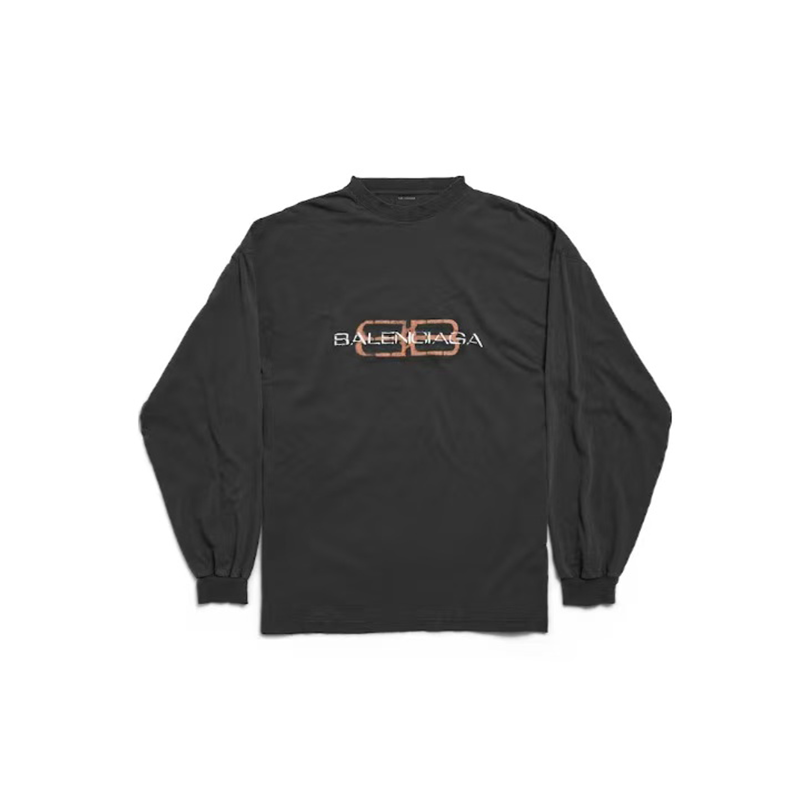 未使用 Balenciaga/巴黎世家 刺绣logo圆领长袖T恤