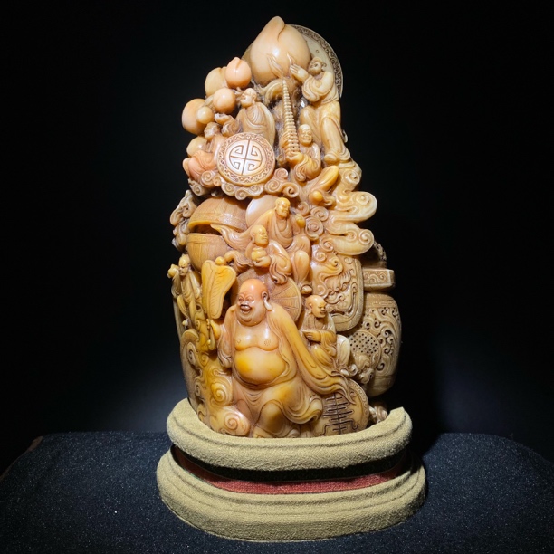 臻藏（8A）寿山石长寿佛缘摆件2501230084