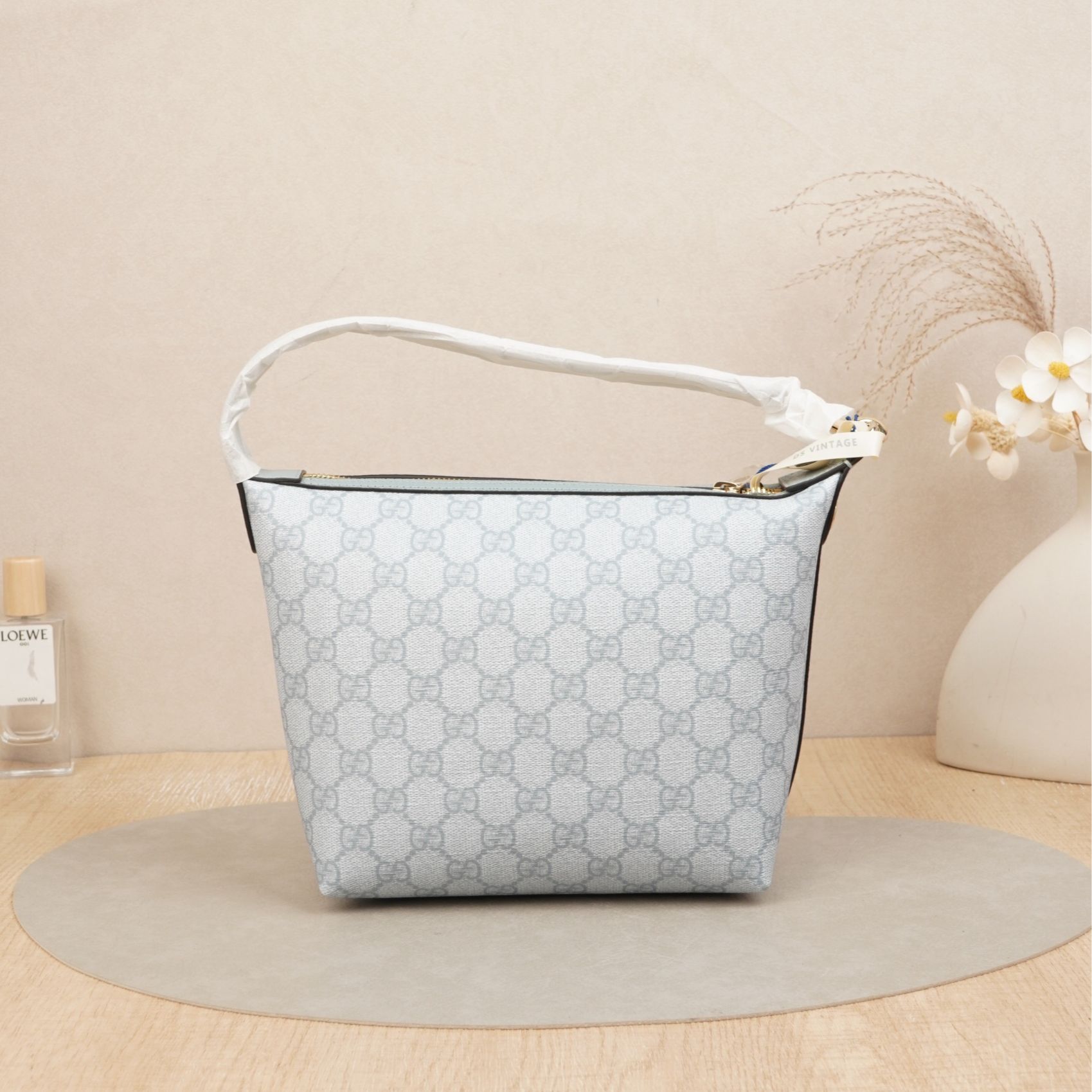 95新 GUCCI/古驰 古驰ophidia腋下包蓝色老花/DS046776