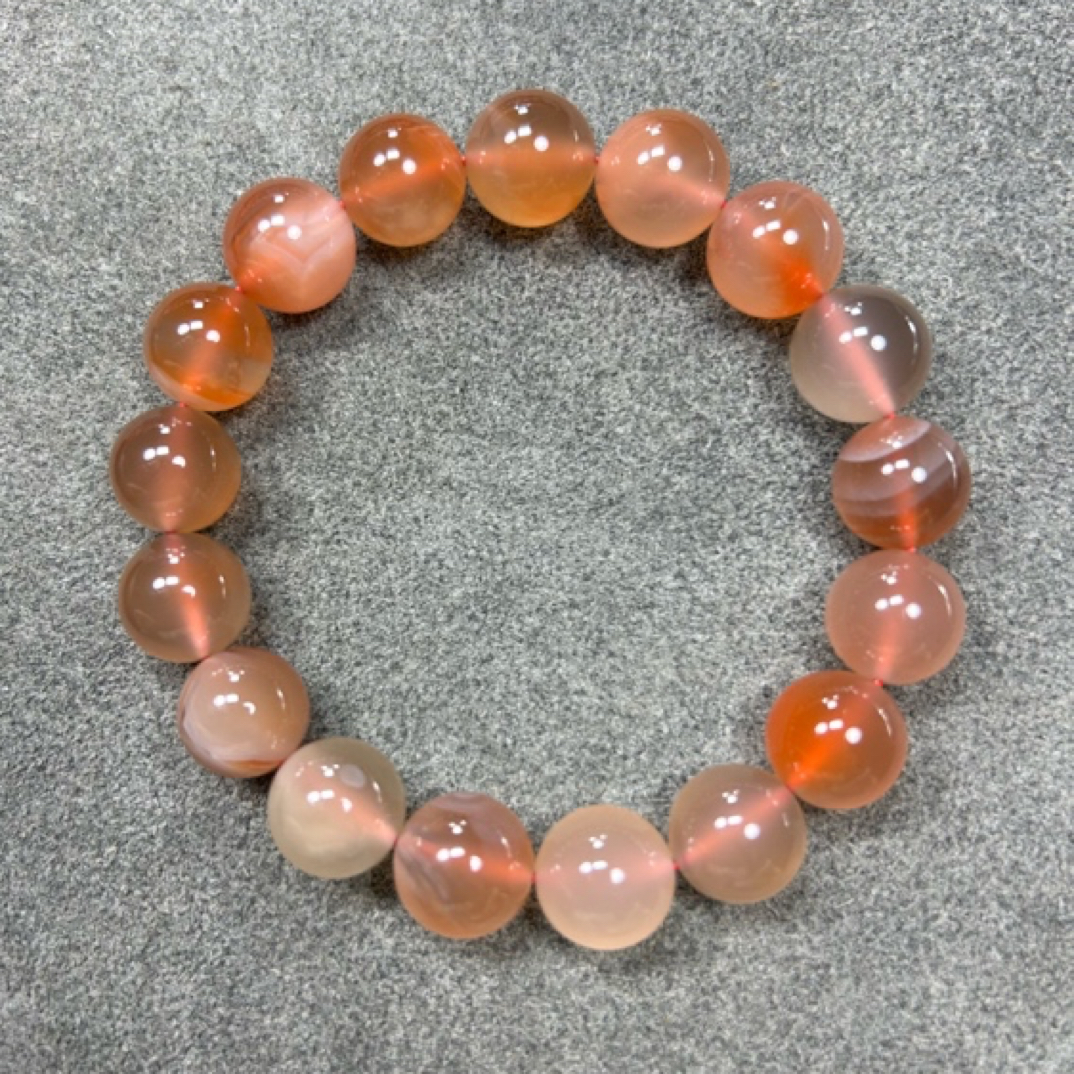 南红玛瑙单圈圆珠手串大尺寸精致美观