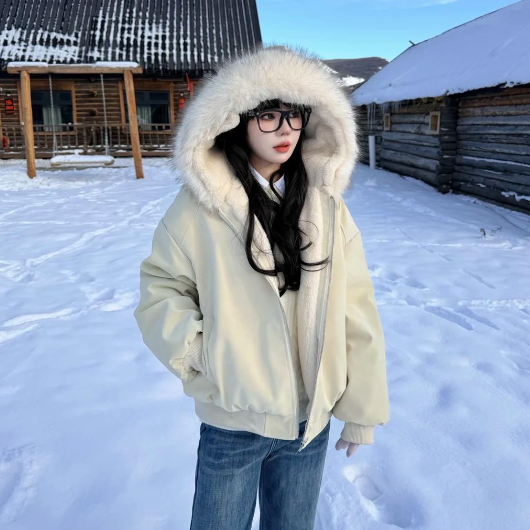 1200克重磅加绒加厚座山雕夹克男款2025秋冬新款保暖连帽宽松外套