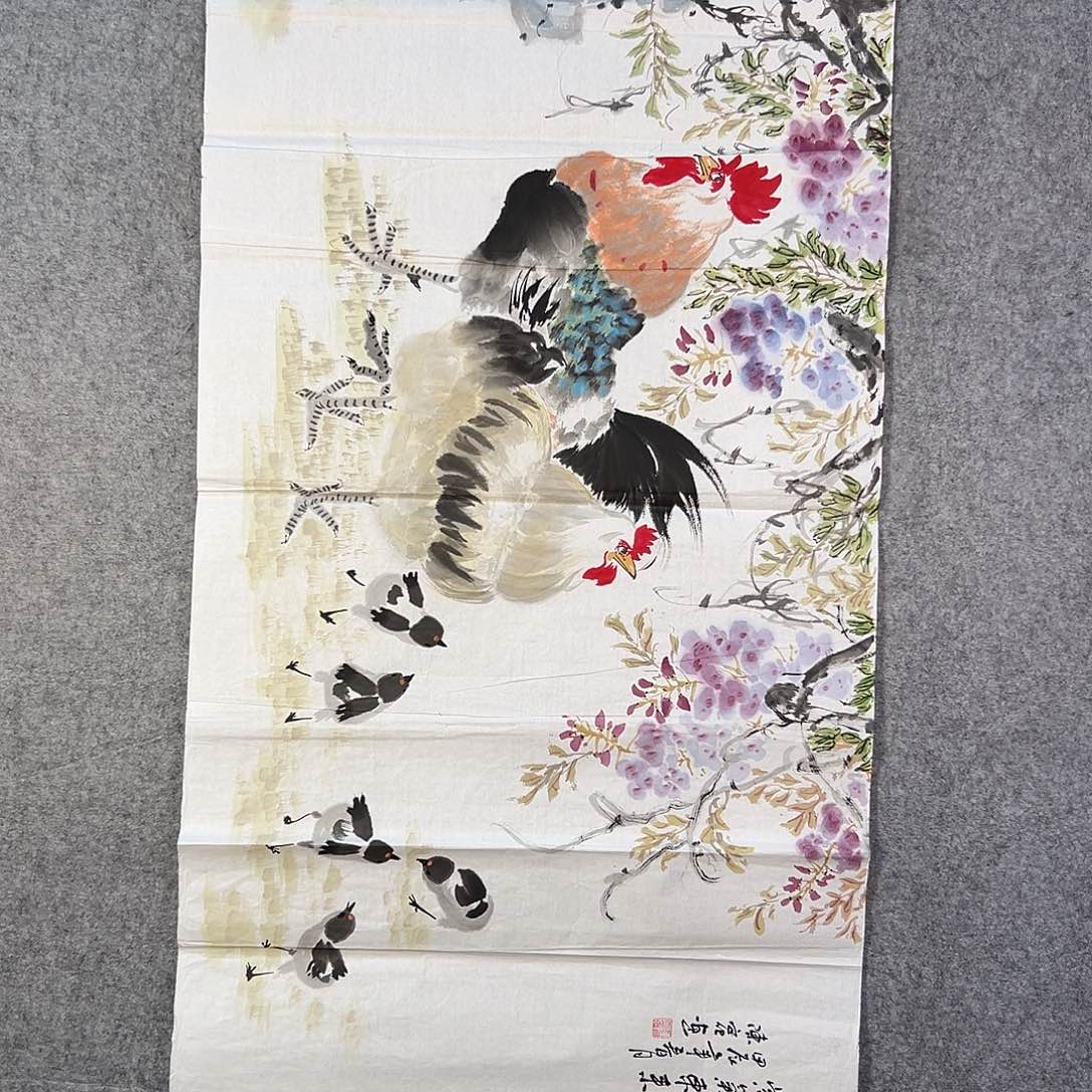 国画867 花鸟在此鸣叫时的鸣叫和