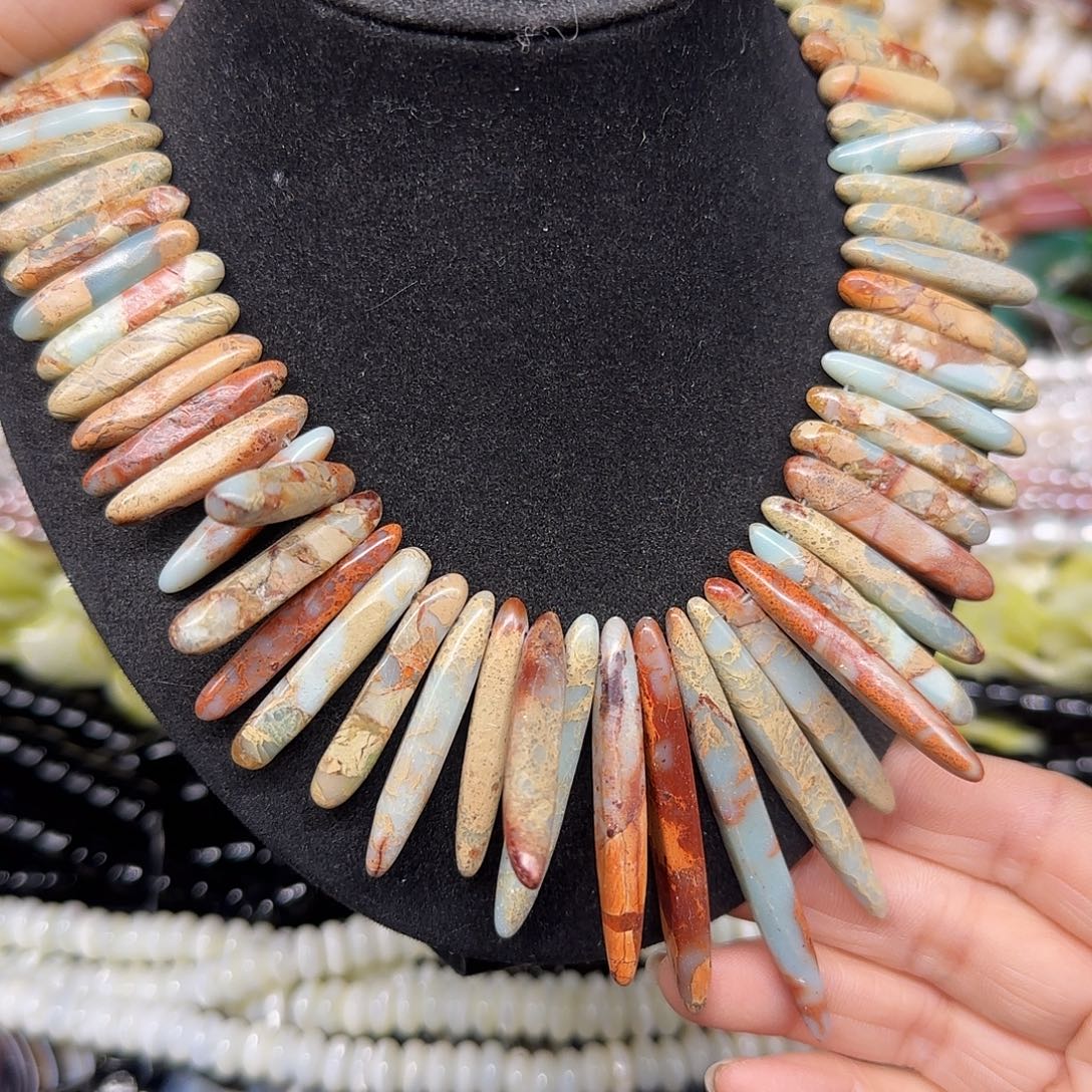 玛瑙/玉髓合金珠宝半成品寿山石卡子一条