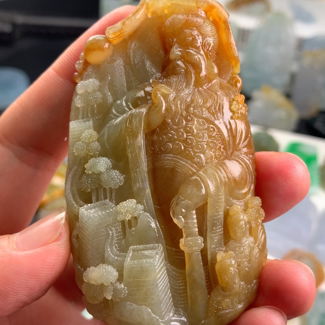 定制翡翠未镶嵌翡翠秦始皇