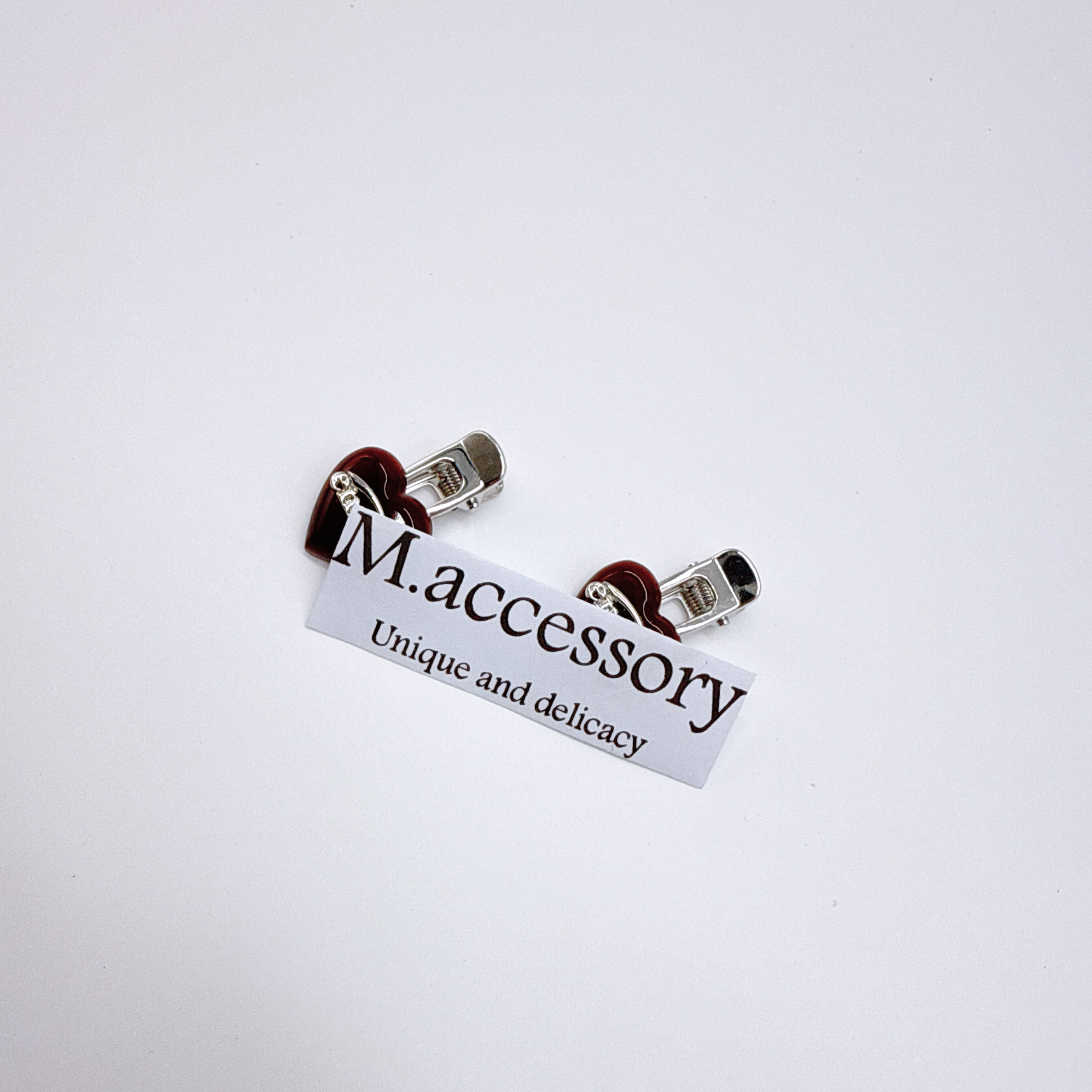 Mi33  爱心金属字母鸭嘴夹 Y43062L2-6