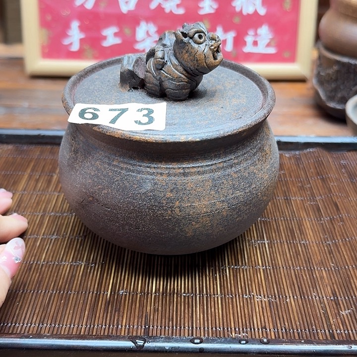 纯手工制作粗陶茶具