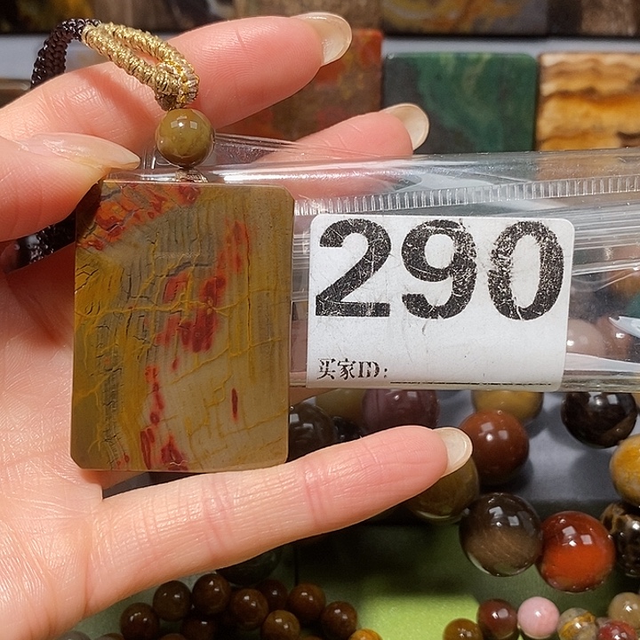 硅化玉未镶嵌天然北票树化玉吊坠