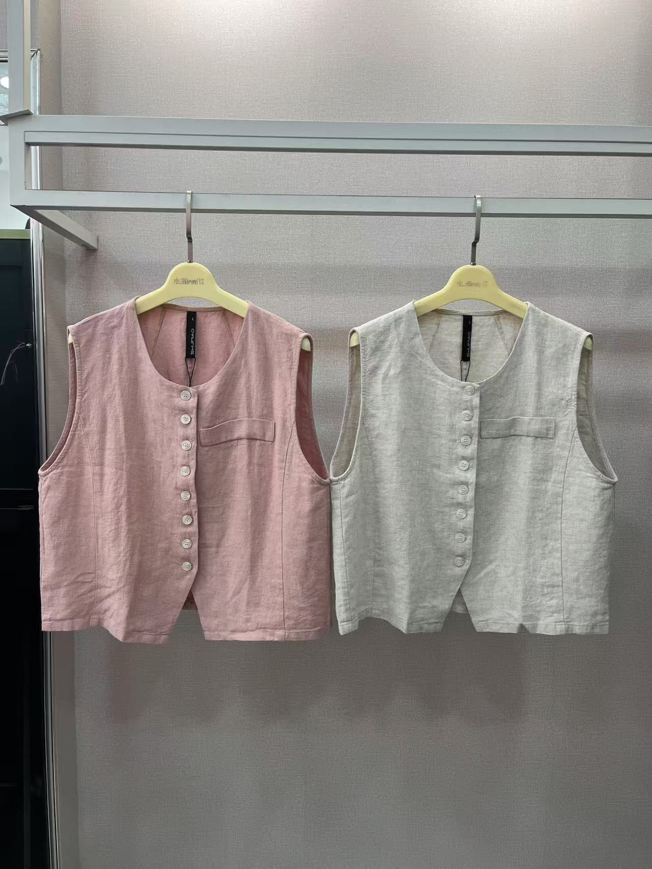 水淼2025春夏新品休闲马甲0702