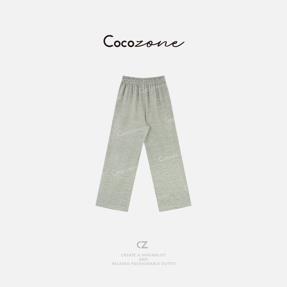 COCO ZONE 刘一一 腰部系带直筒纯色垂坠感简约休闲裤CD2A1380