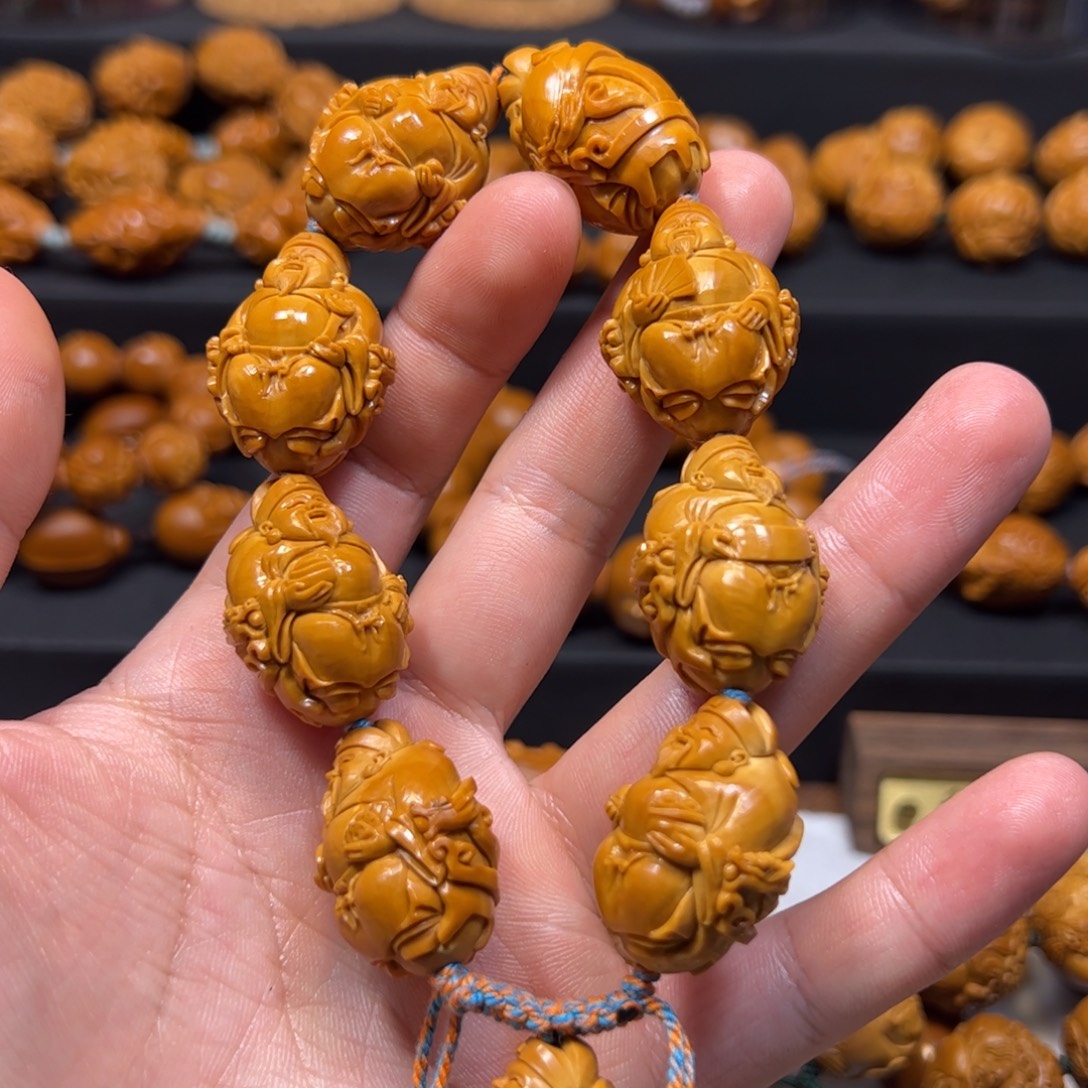 A***圣手串/手链橄榄核2.2龙椅财神