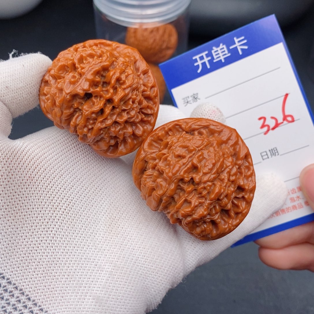 文玩核桃把件46官帽326