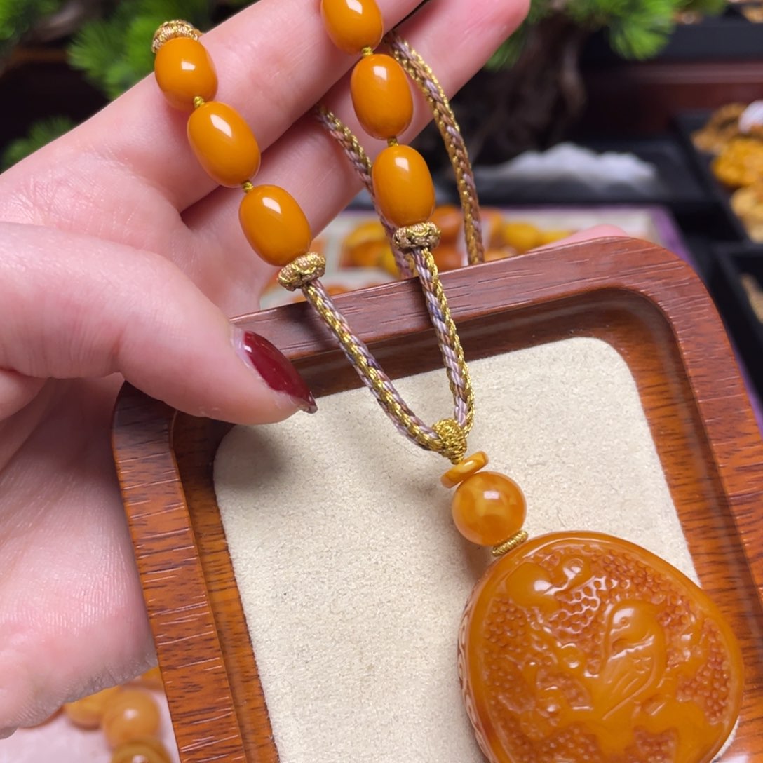 蜜蜡颈饰未镶嵌项链