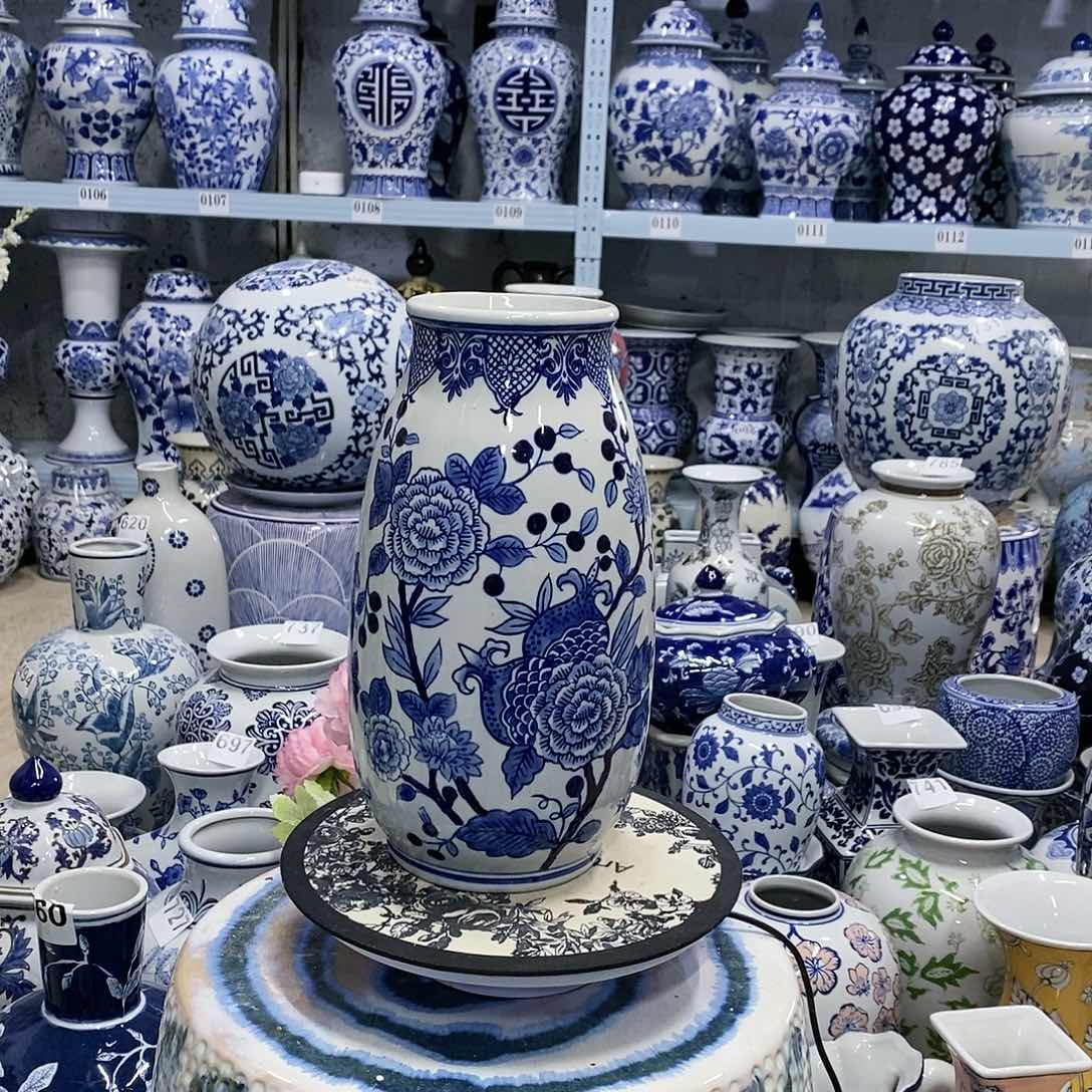 【闪购商品】摆件牡丹花花瓶瓷器器…………………………