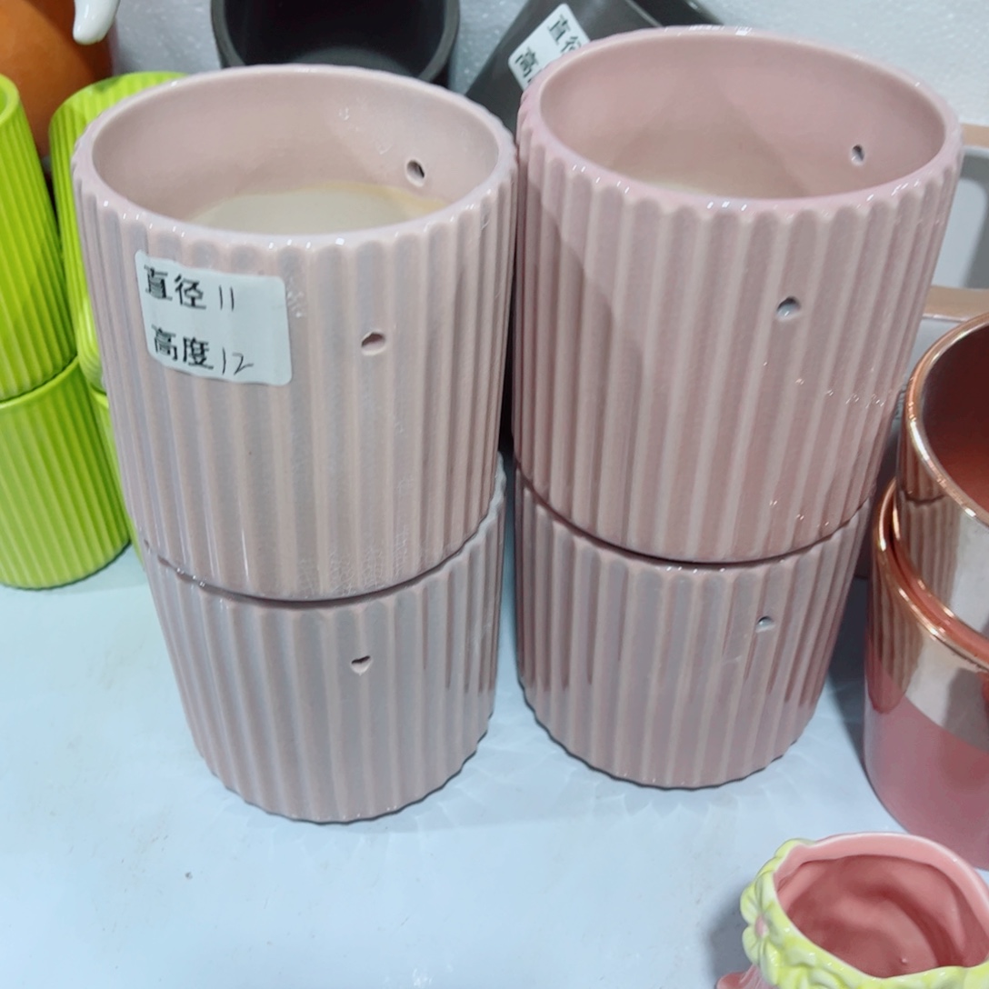 有孔，陶瓷花盆满10米包邮发货