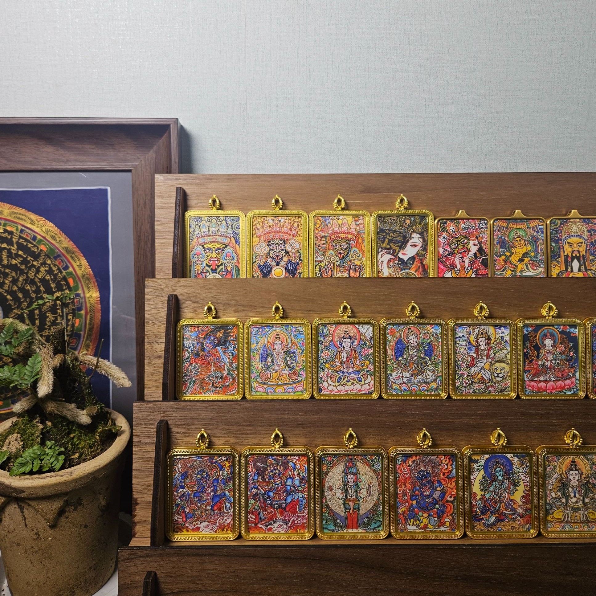 唐卡 吊坠 扎基 本命 金砖 藏传 绘画卡