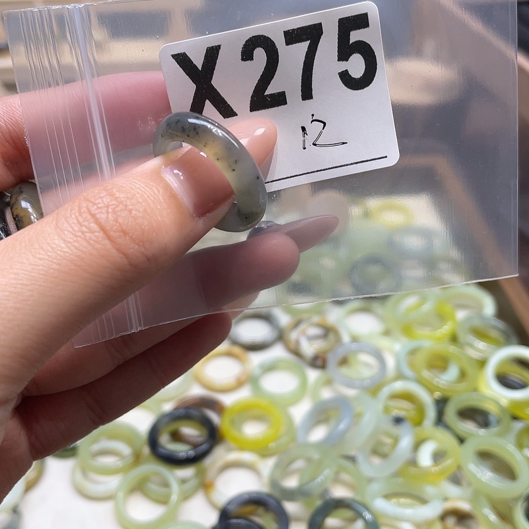 蛇纹石玉未镶嵌戒指275