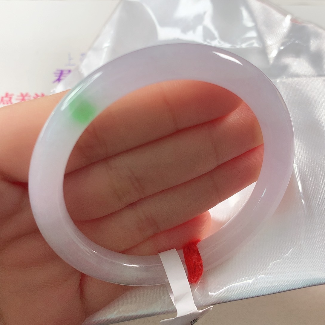 翡翠手镯未镶嵌 圆条⑧④