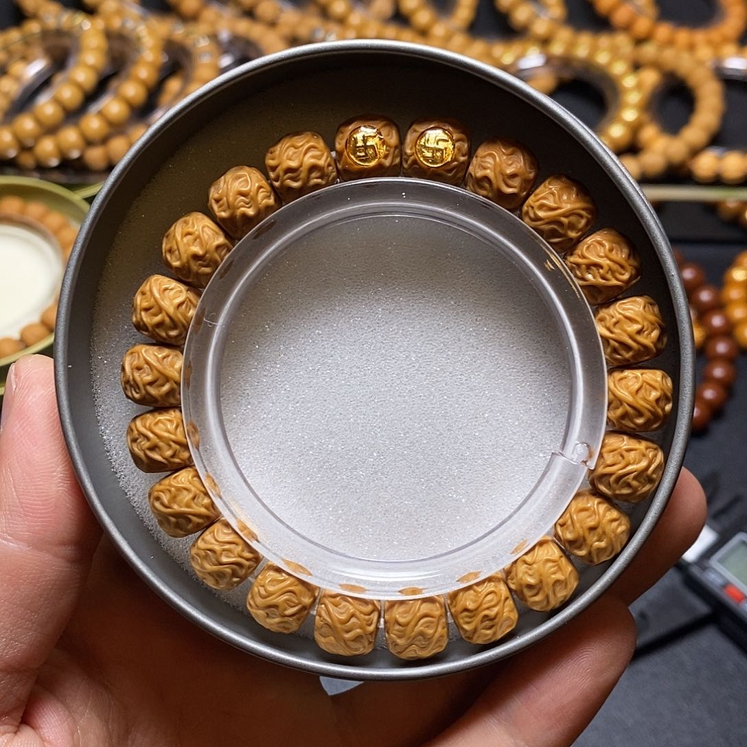 猴头核桃手串双标虎须尺寸10左右全品29号