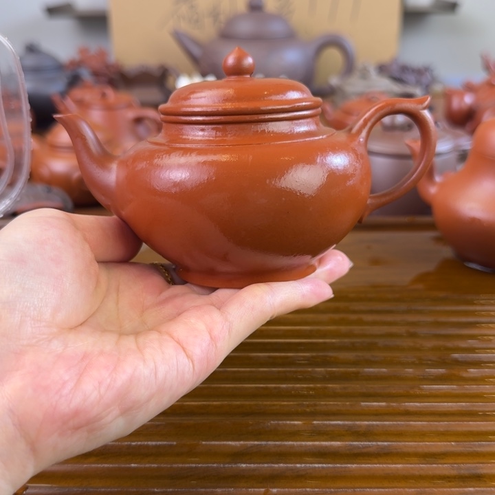 紫砂茶壶朱泥全手笑樱全手250毫升