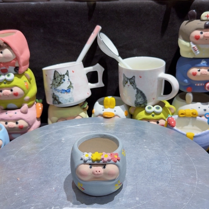 陶瓷微瑕可爱多肉花盆