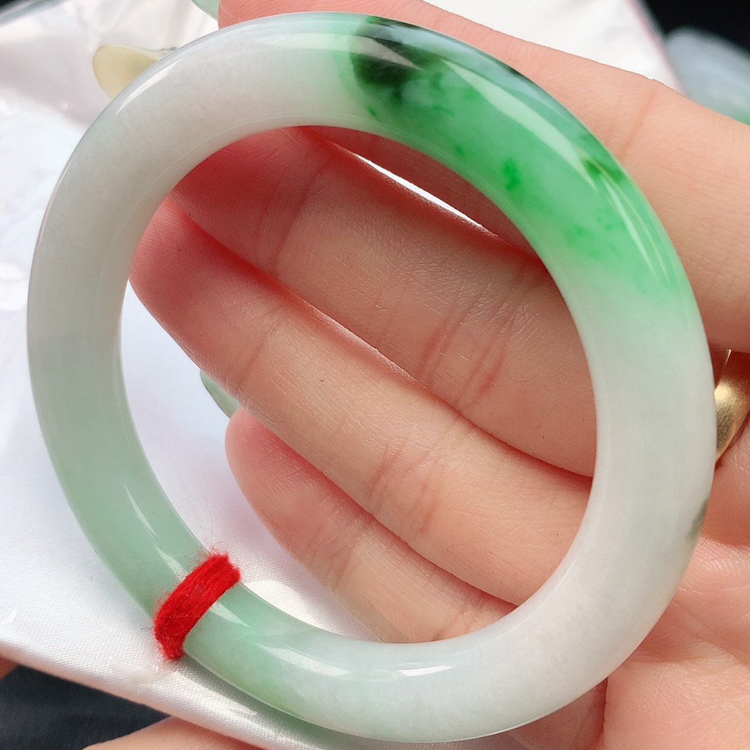 翡翠未镶嵌手镯54圆条881796