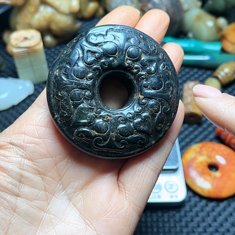 白玉菩提吊坠摆件