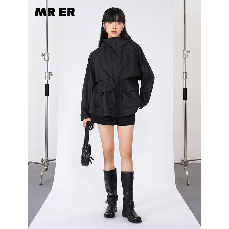 【粉丝专享】短款宽松廓形风衣外套R4C32434