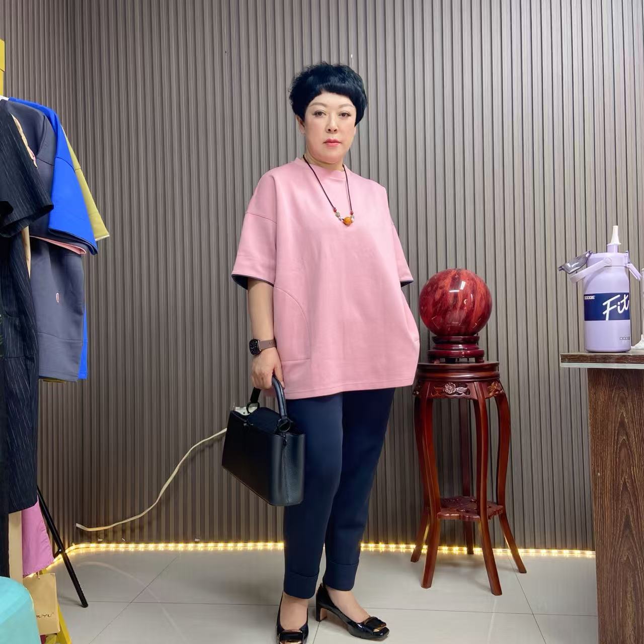 【618福利】24050外贸休闲简约设计大版彩色宽松口袋上衣