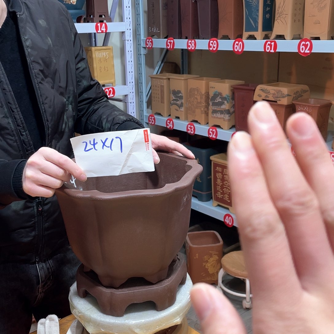 紫砂天心紫砂手工花盆