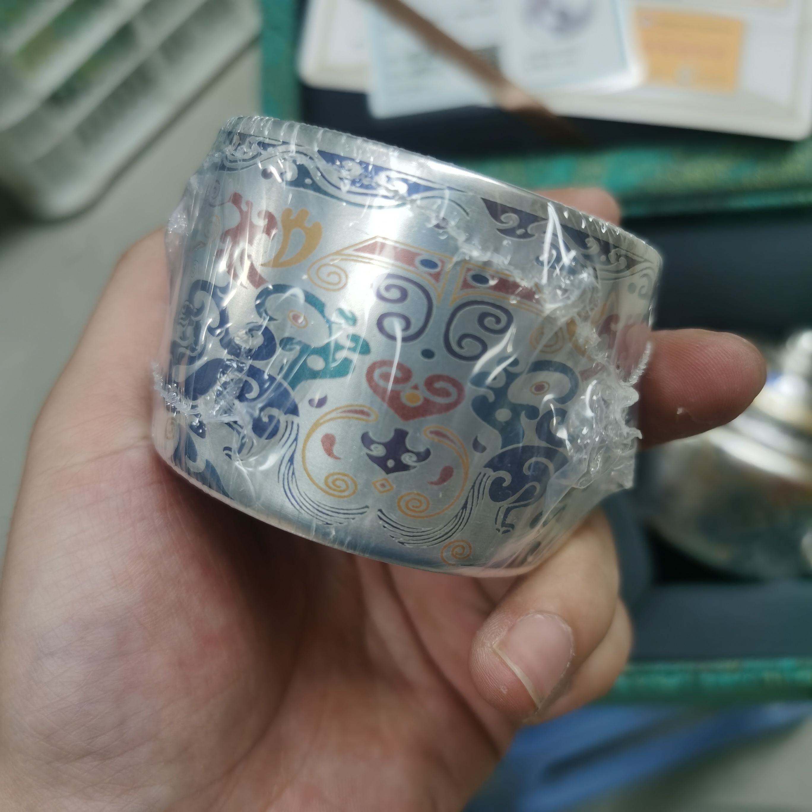 B1102手工龙纹银杯个人杯饕餮纹功夫茶具茶杯JTT0001H