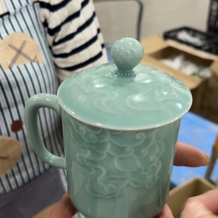 龙泉云间青瓷小米茶器