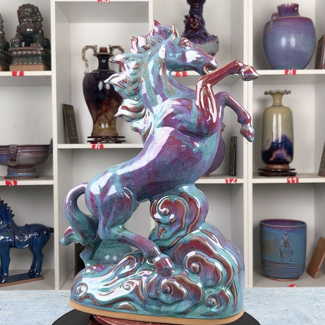 瓷片摆件……马到成功……