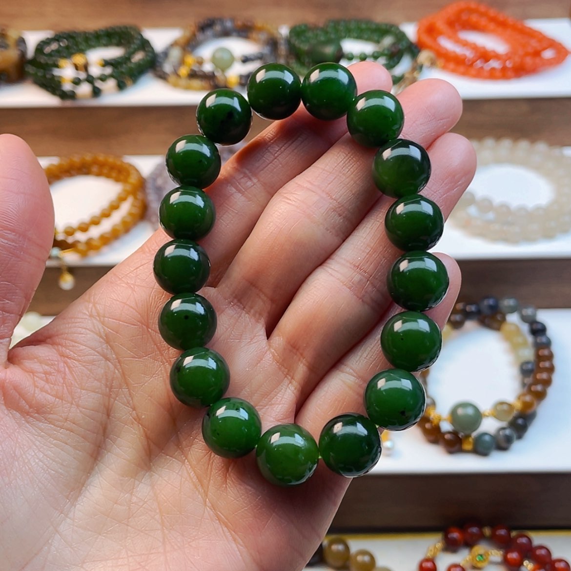 【闪购商品】和田玉手串未镶嵌红皮